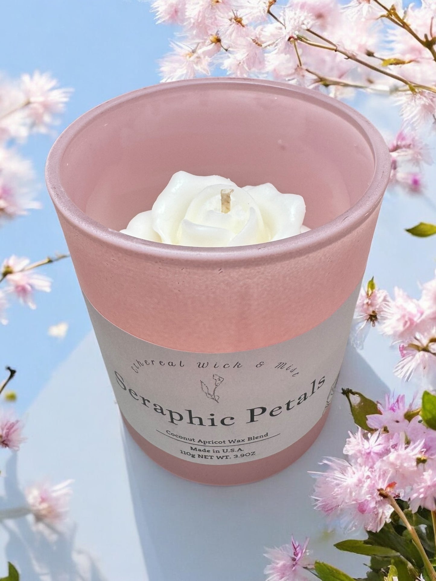 Seraphic Petals Coconut Apricot Candle (S)